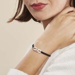 Bracelet Link Argent Blanc Oxyde De Zirconium Et C&eacute;ramique - Bracelets cordons Femme | Marc Orian