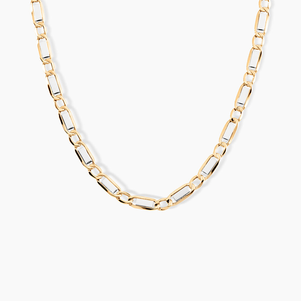 Collier Danae Plaquette Or Bicolore - Chaines Homme | Marc Orian