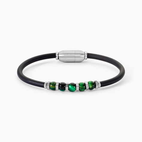 Bracelet Jourdan Caoutchouc Noir - Bracelets chaînes Homme | Marc Orian