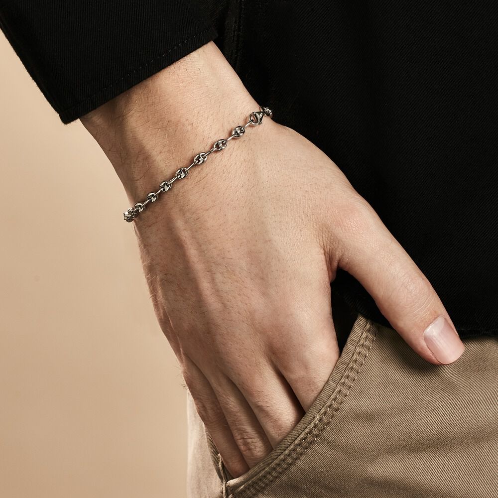 Bracelet Maille Argent Carrus - Bracelets mailles Homme | Marc Orian