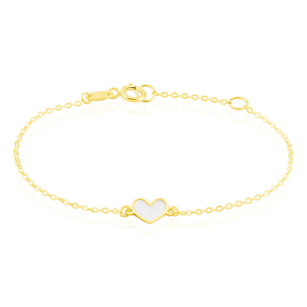 Bracelet Amaryllis Coeur Or Jaune Nacre - Bracelets chaînes Enfant | Marc Orian