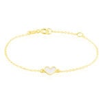 Bracelet Amaryllis Coeur Or Jaune Nacre - Bracelets cha&icirc;nes Enfant | Marc Orian