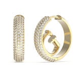 Cr&eacute;oles Guess Crazy Earrings Acier Jaune Oxyde De Zirconium - Cr&eacute;oles Femme | Marc Orian