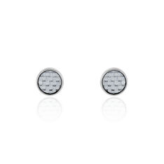 Boucles D'oreilles Puces Phebus Him Classique Acier Blanc - Clous d'oreilles Homme | Marc Orian