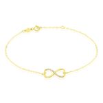 Bracelet Or Jaune Ilyas Oxyde De Zirconium - Bracelets cha&icirc;nes Femme | Marc Orian