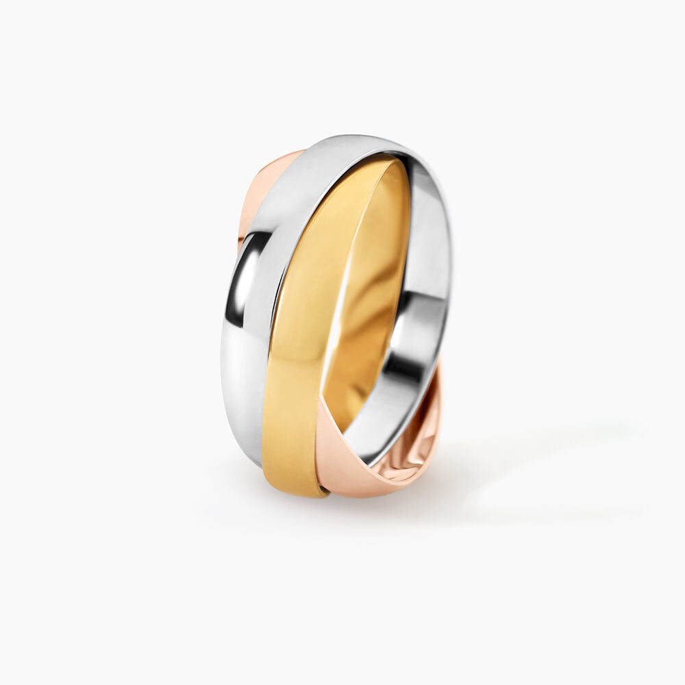 Alliance Entrelacee Ruban Plat Or Tricolore - Alliances duo Unisex | Marc Orian