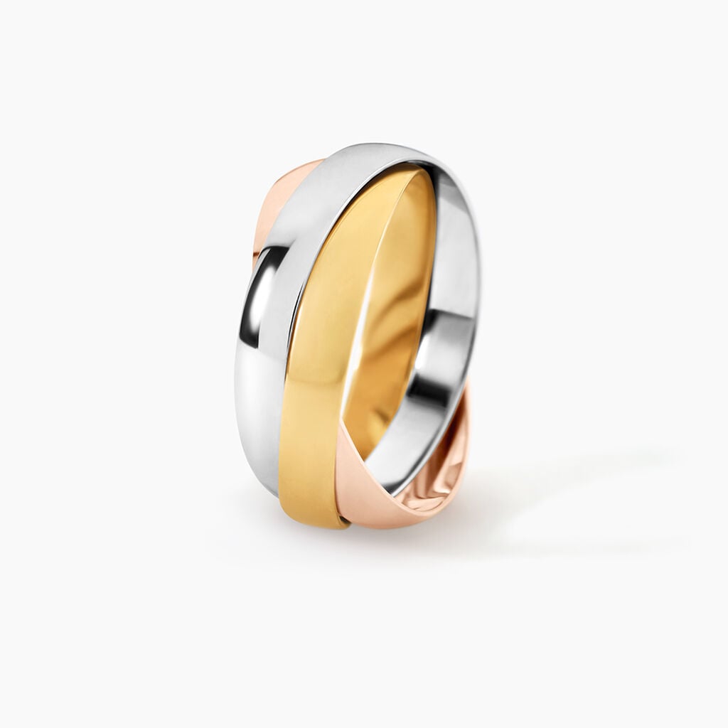 Alliance Entrelacee Ruban Plat Or Tricolore - Alliances duo Unisex | Marc Orian