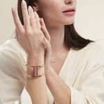 Bracelet Manchette Acier Rose Maria - Bijoux fantaisie Femme | Marc Orian