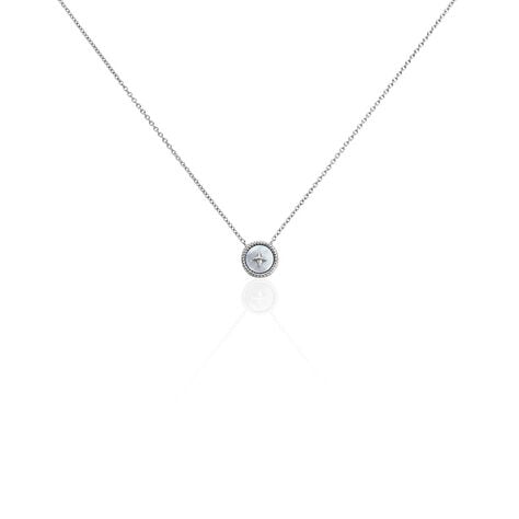 Collier Izarra Argent Blanc Nacre - Colliers avec pierres Femme | Marc Orian