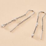 Boucles D'oreilles Pendantes Garsha Argent Blanc Oxyde De Zirconium - Pendantes Femme | Marc Orian