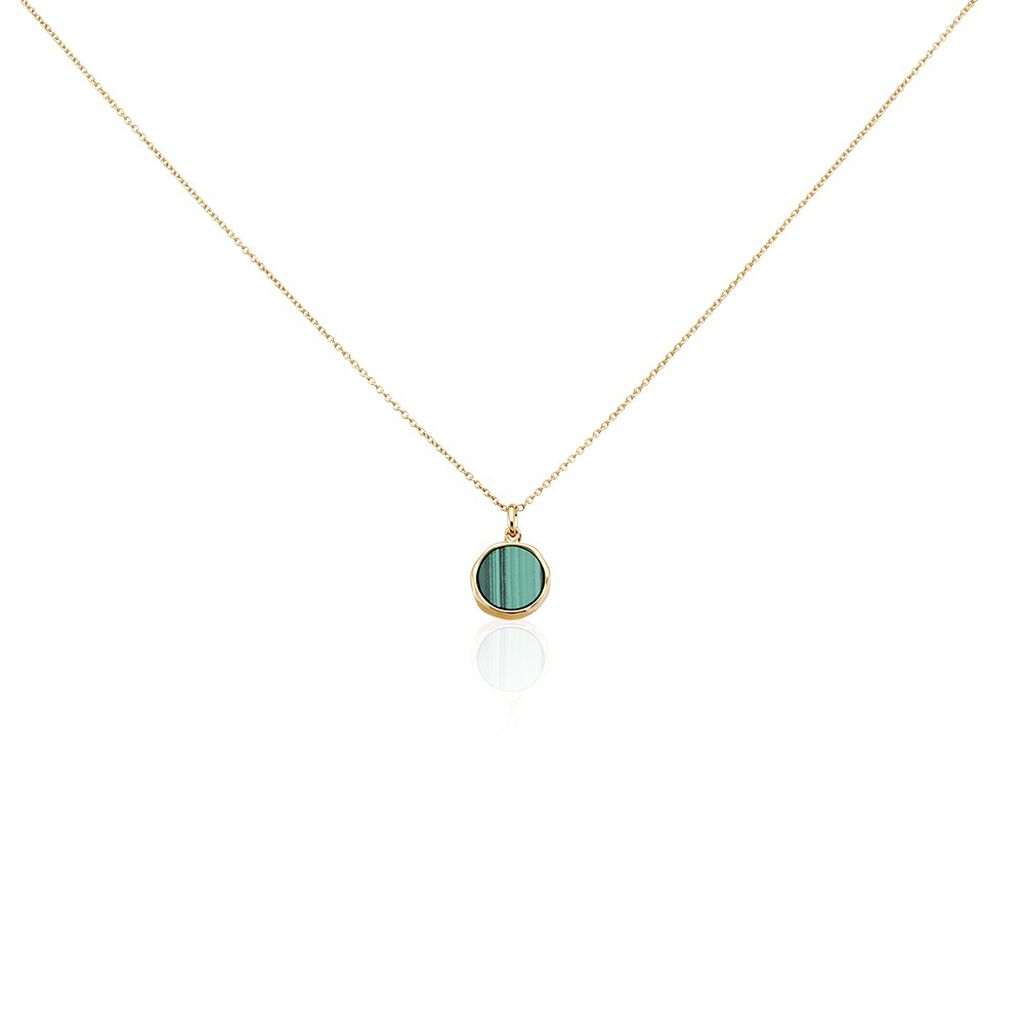 Collier Plaqu&eacute; Or Neassa Malachite - Colliers avec pierres Femme | Marc Orian