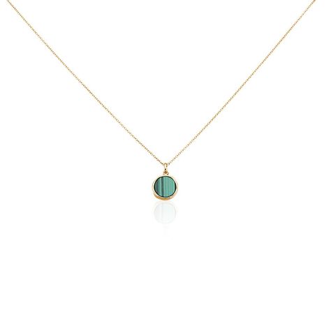 Collier Plaqu&eacute; Or Neassa Malachite - Colliers avec pierres Femme | Marc Orian