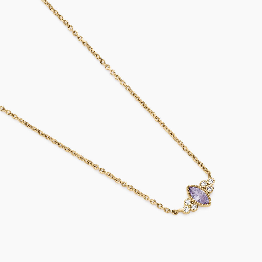 Collier Azel Plaque Or Jaune Oxyde De Zirconium - Colliers avec pierres Femme | Marc Orian