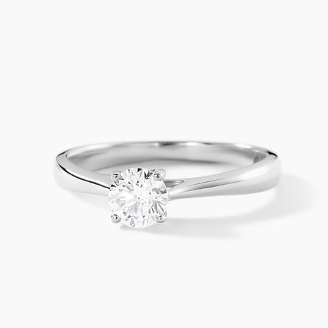 Bague Vicoeuria Ld Platine Blanc Diamant Synthétique - Solitaires Femme | Marc Orian