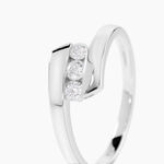 Bague Trilogie Or Blanc Diamant - Bagues fian&ccedil;ailles Femme | Marc Orian