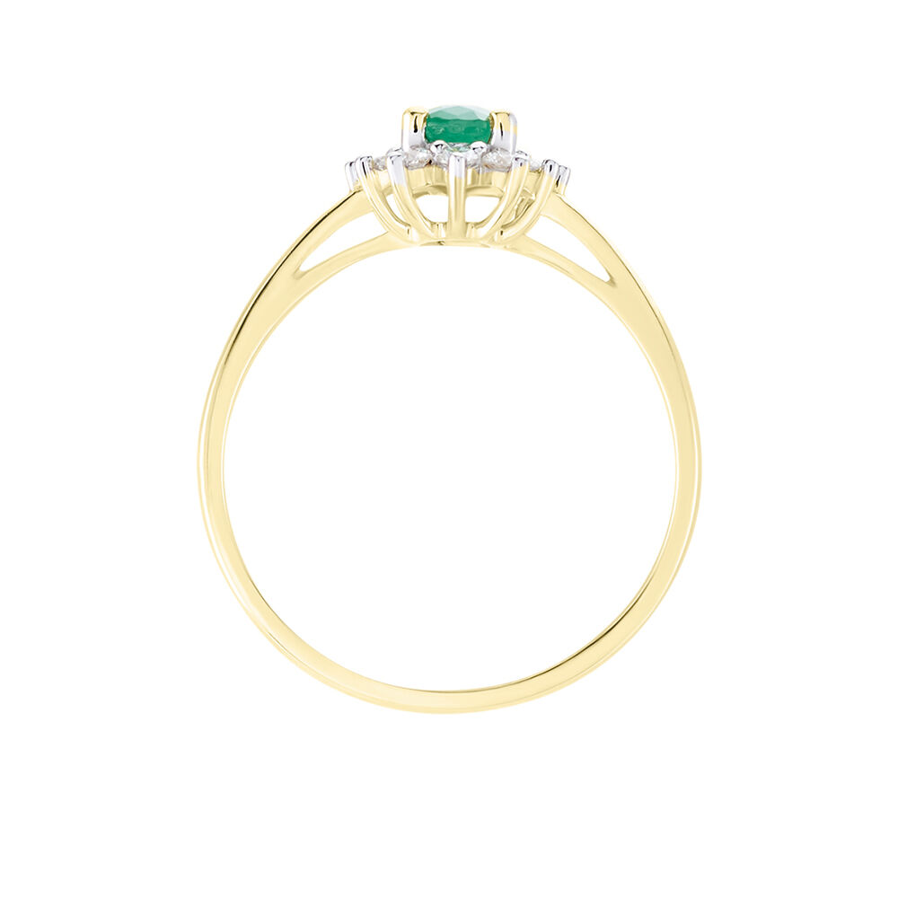 Bague Vladimir Or Jaune  Emeraude Diamants - Bagues vintage Femme | Marc Orian