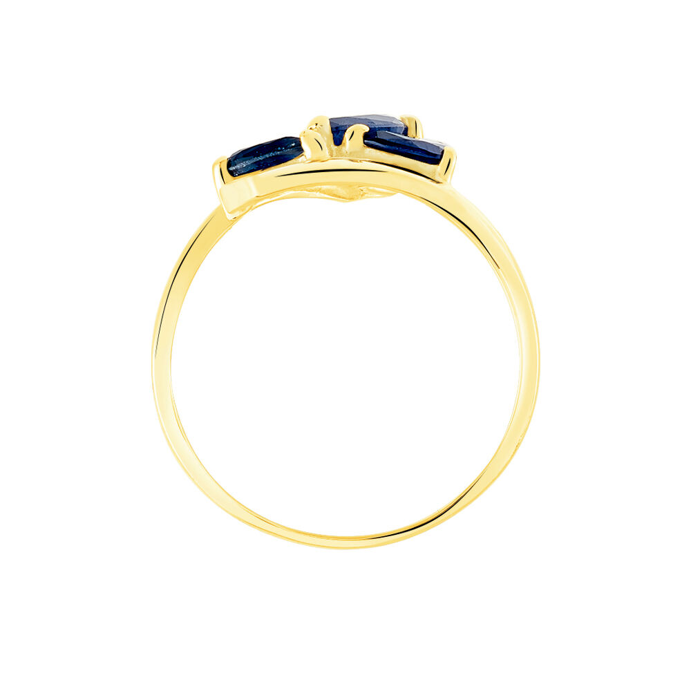 Bague Dahlia Or Jaune Saphir Diamant - Bagues vintage Femme | Marc Orian