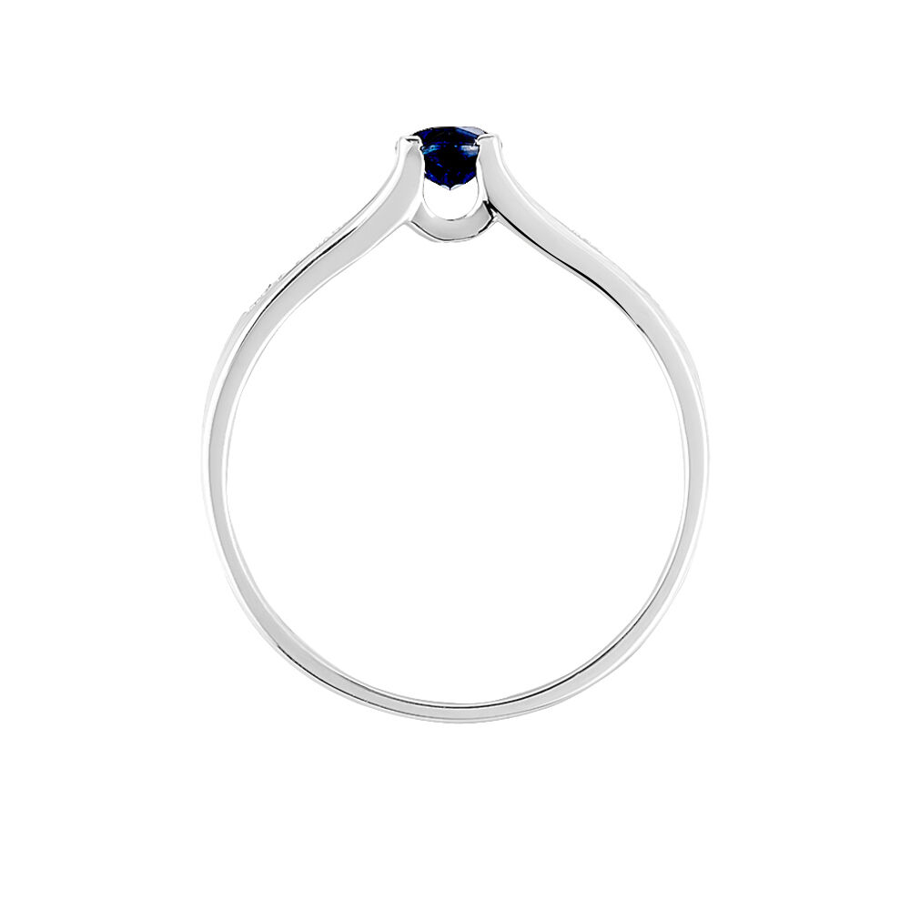 Bague Denise Or Blanc Saphir Et Diamant - Solitaires Femme | Marc Orian
