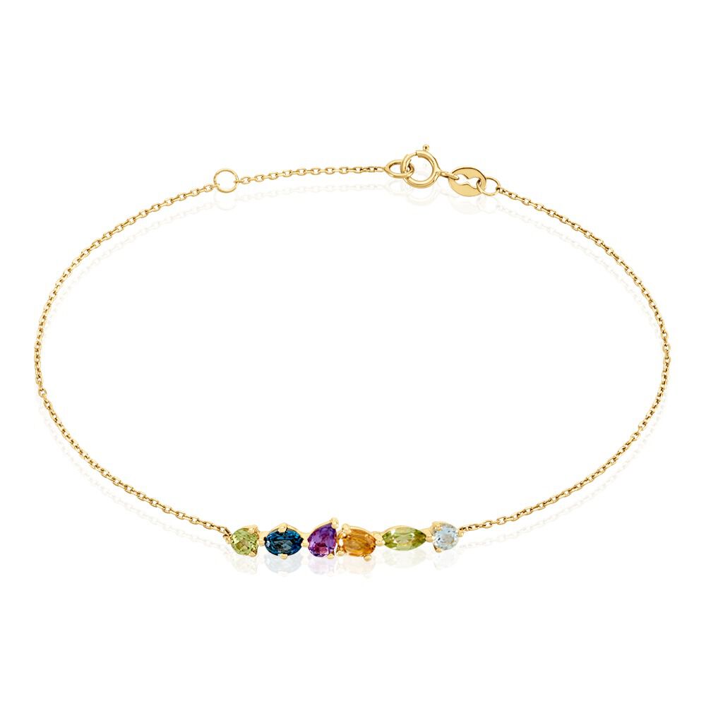 Bracelet Hortense Or Jaune Topaze Péridot - Bracelets chaînes Femme | Marc Orian