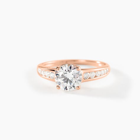 Bague Tatjana Or Rose Oxyde De Zirconium - Solitaires Femme | Marc Orian