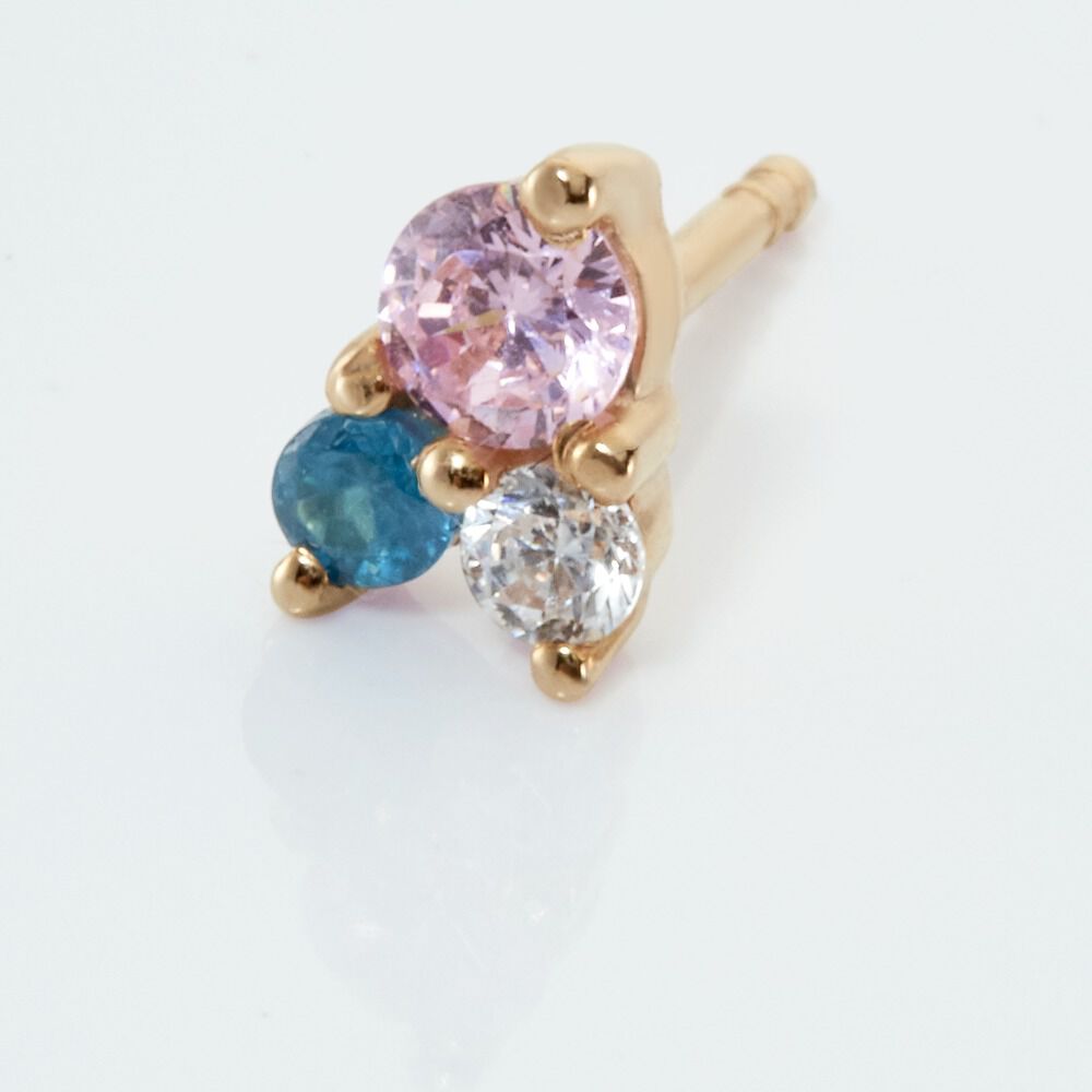 Boucle D'oreille Puce Unitaire Plaqué Or Jaune Miksa Oxydes - Piercings d'oreilles Femme | Marc Orian