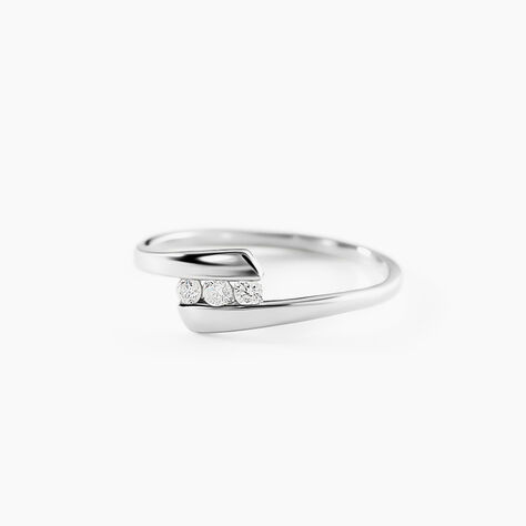 Bague Trilogie Or Blanc Diamant - Bagues fian&ccedil;ailles Femme | Marc Orian