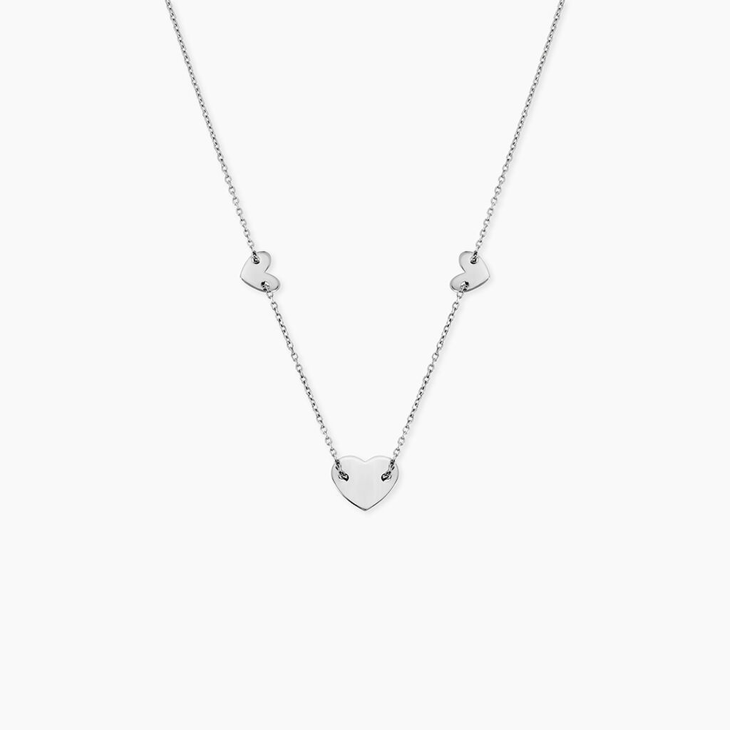 Collier Hearten Argent Blanc - Colliers fantaisie Femme | Marc Orian