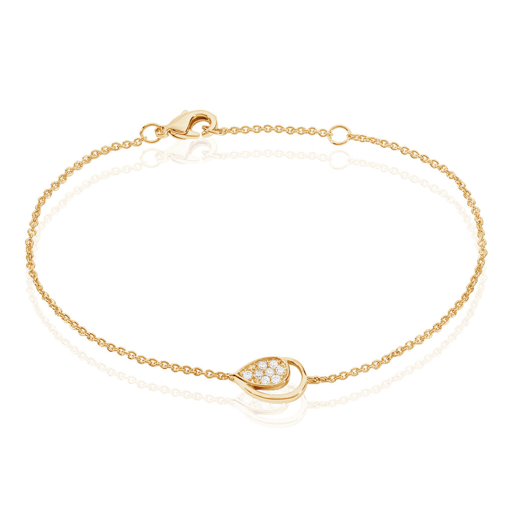 Bracelet Mahalya Plaqué Or Jaune Oxyde De Zirconium - Bracelets chaînes Femme | Marc Orian