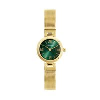 cadran doré fond vert bracelet acier doré