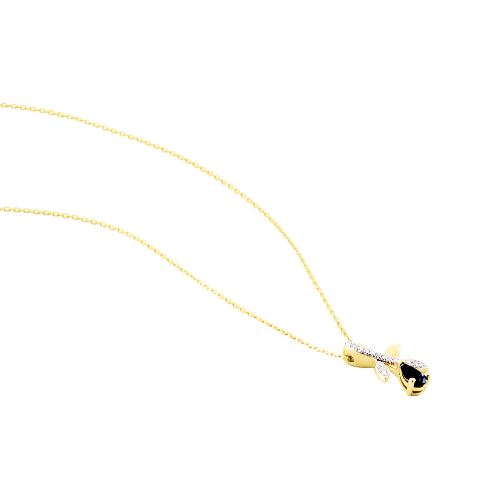 Collier Djamy Or Jaune Saphir Diamants - Colliers avec pierres Femme | Marc Orian