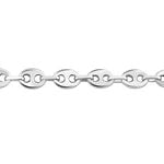 Bracelet Carrus Maille Grain De Cafe Argent Blanc - Bracelets mailles Homme | Marc Orian