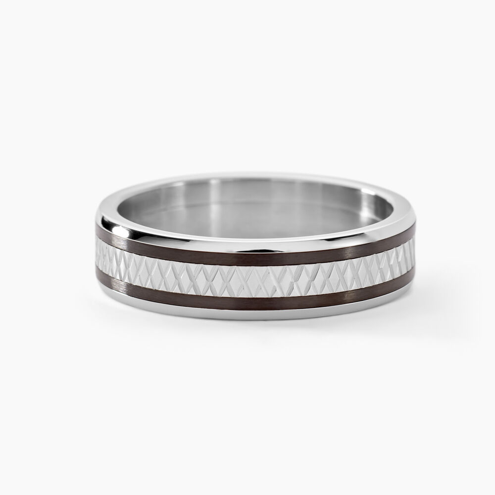 Bague Jonc Maewen Acier Blanc - Bijoux fantaisie Homme | Marc Orian