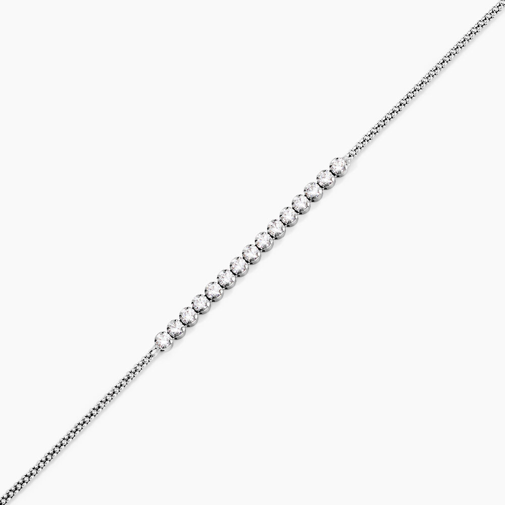 Bracelet Sidney Argent Blanc Oxyde De Zirconium Et Olivine - Bracelets fantaisie Femme | Marc Orian