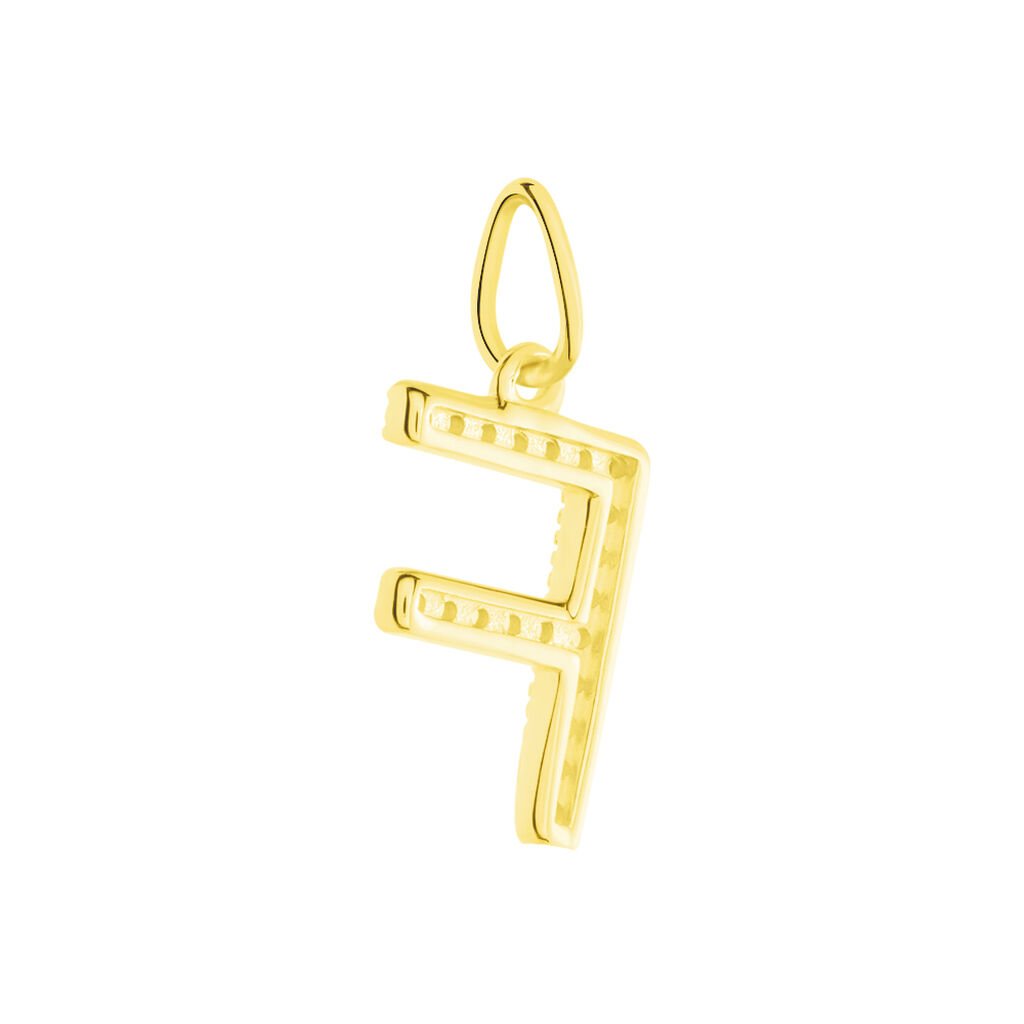 Pendentif Lettre F Or Jaune Oxyde - Pendentifs Femme | Marc Orian