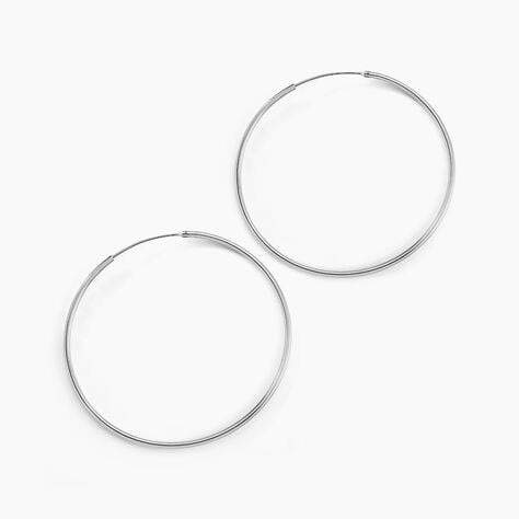 Créoles Argent Blanc Olympia - Grosses créoles Femme | Marc Orian