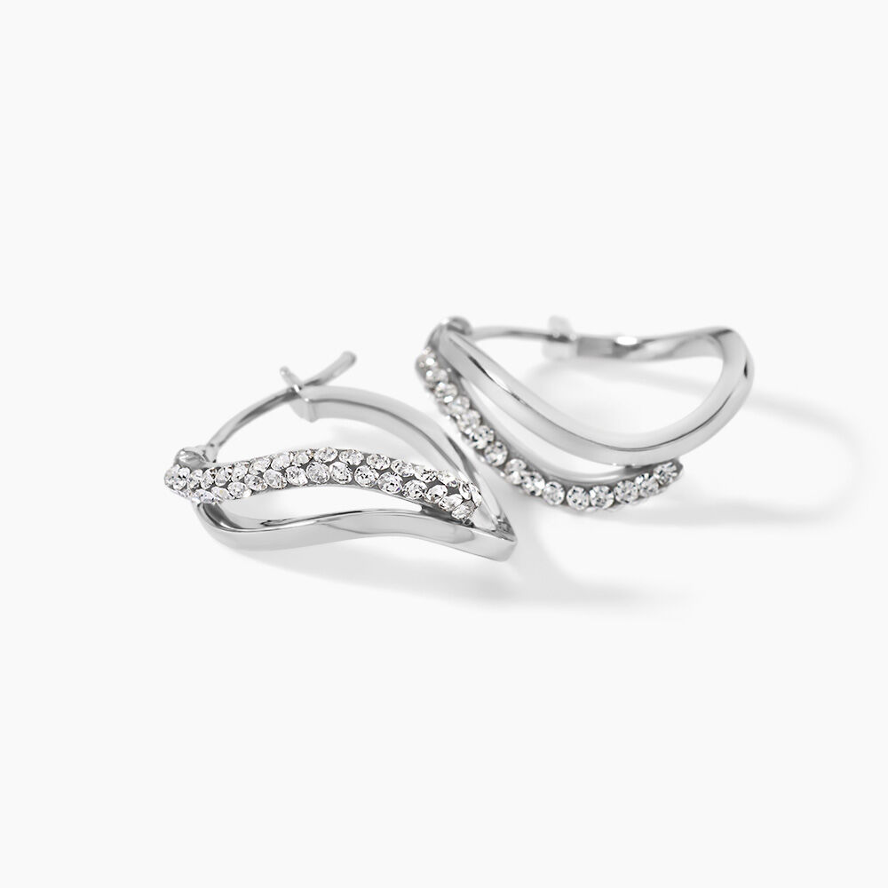 Cr&eacute;oles Hekate Or Blanc Strass - Cr&eacute;oles Femme | Marc Orian