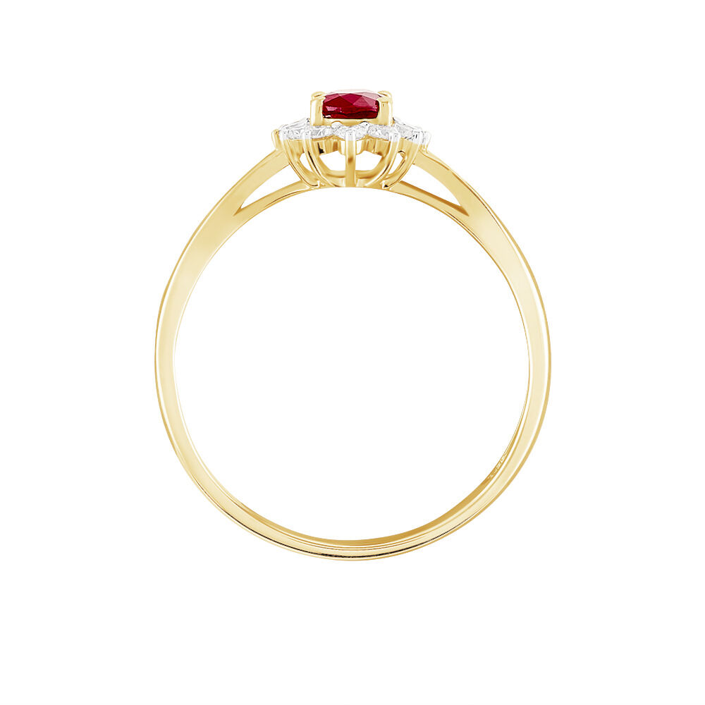 Bague Or Jaune Rubis Diamants - Bagues vintage Femme | Marc Orian