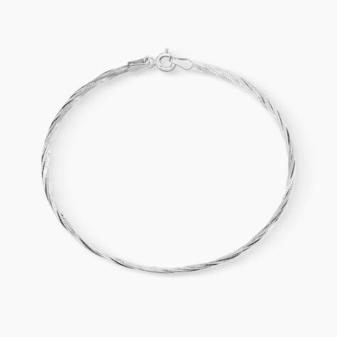 Bracelet Jasmin Tresse Or Blanc - Bracelets cha&icirc;nes Femme | Marc Orian