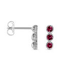 Boucles D'oreilles Puces Kasey Argent Blanc Oxyde De Zirconium - Puces Femme | Marc Orian