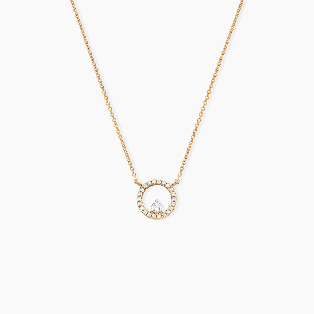 Collier Plaqu&eacute; Or Lila Oxydes De Zirconium - Colliers avec pierres Femme | Marc Orian