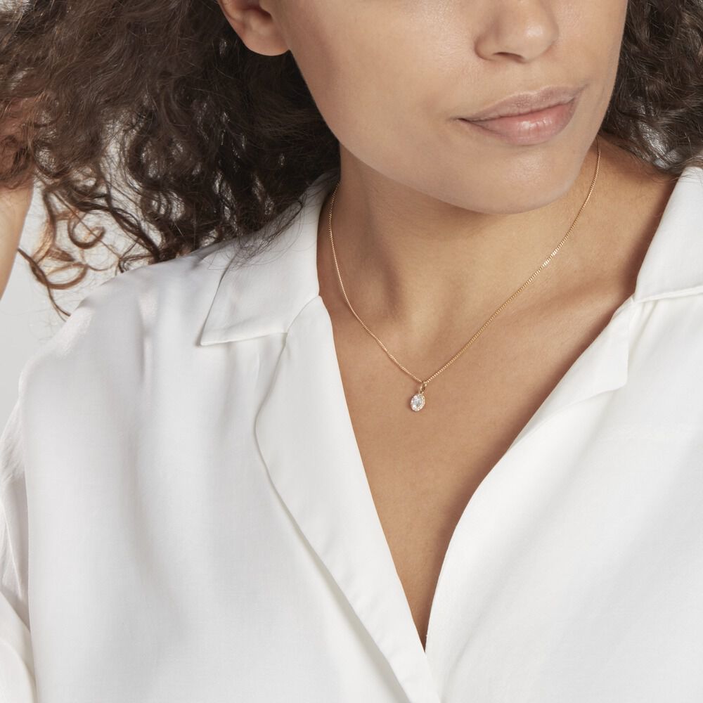 Pendentif Seghira Or Jaune Oxyde De Zirconium - Pendentifs Femme | Marc Orian