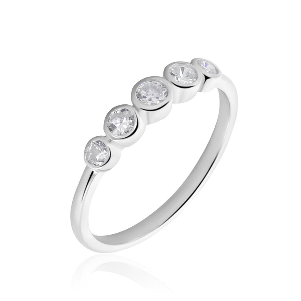 Bague Kumar Argent Oxyde De Zirconium - Bagues avec pierre Femme | Marc Orian