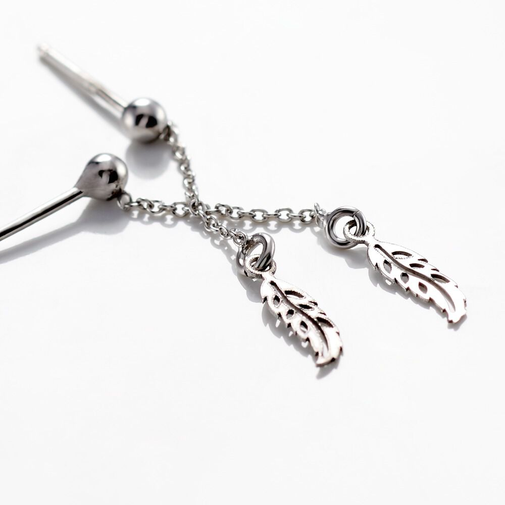 Boucles D'oreilles Pendantes Argent Blanc Maic - Pendantes Femme | Marc Orian