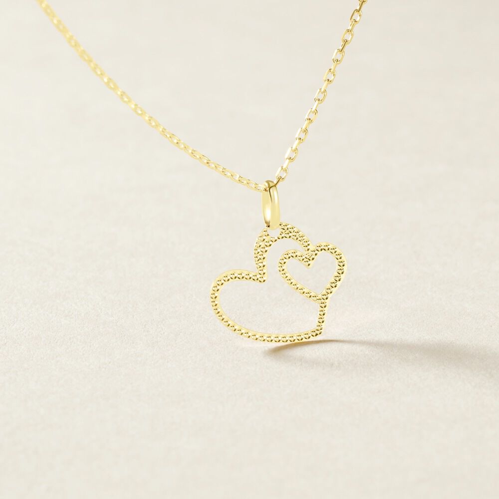 Pendentif Glady Coeurs Diamantes Or Jaune - Pendentifs Femme | Marc Orian