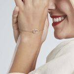 Bracelet Poeae Plaqu&eacute; Or Jaune Oxyde De Zirconium - Bracelets Anneaux Entrelaces Femme | Marc Orian