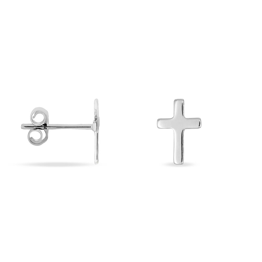 Boucles D'oreilles Puces Ashana Argent Blanc - Puces Femme | Marc Orian