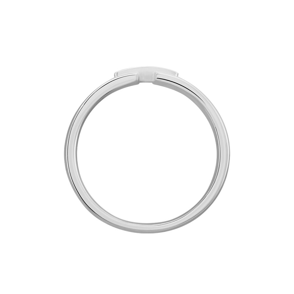 Alliance Magali Ruban Plat Or Blanc - Alliances duo Unisex | Marc Orian