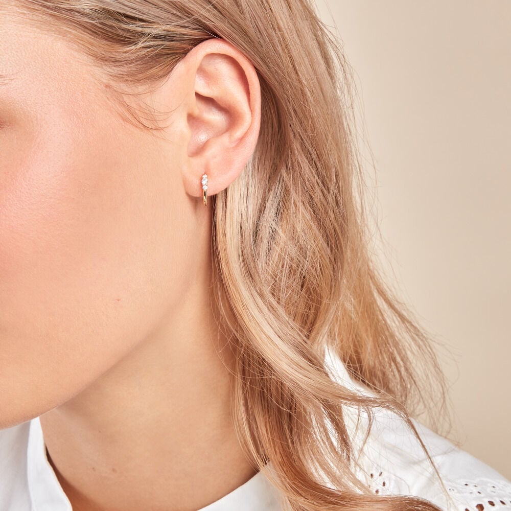 Créoles Kaelee Or Jaune Diamant Synthétique - Créoles Femme | Marc Orian