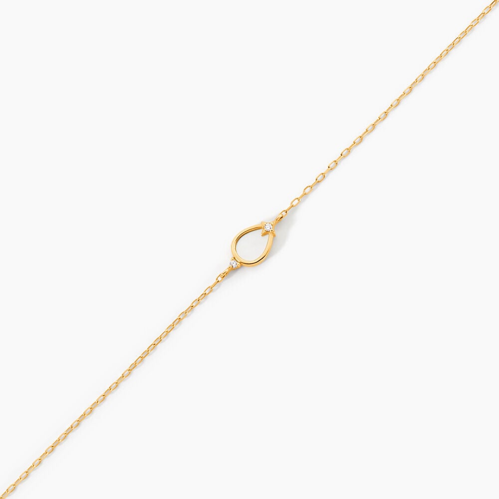 Bracelet Cadoc Or Jaune Nacre Oxyde De Zirconium - Bracelets cha&icirc;nes Femme | Marc Orian