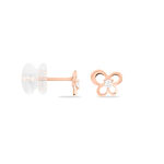 Boucles D'oreilles Puces Eleanor Fleur Or Rose Oxyde De Zirconium - Puces Femme | Marc Orian